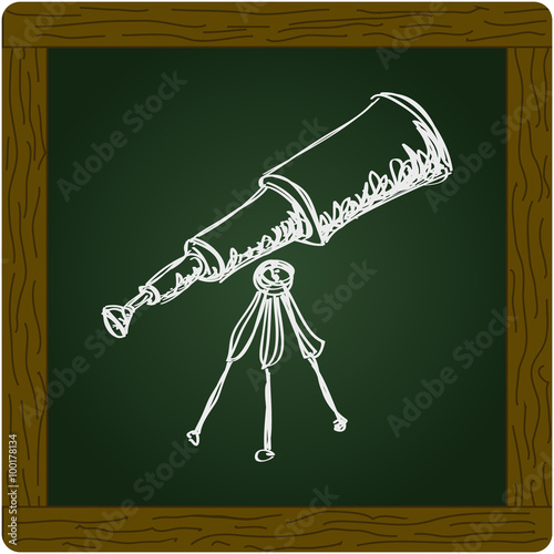 Simple doodle of a telescope