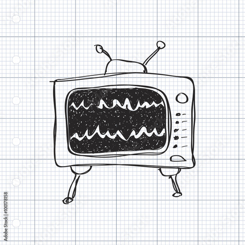 Simple doodle of a television