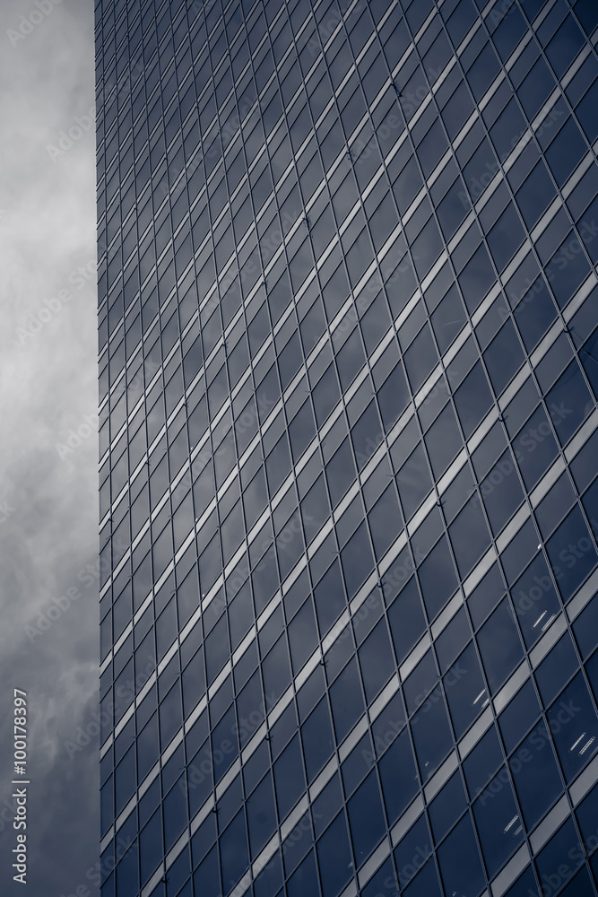 Fototapeta premium Modern buildings for business concepts - toned image