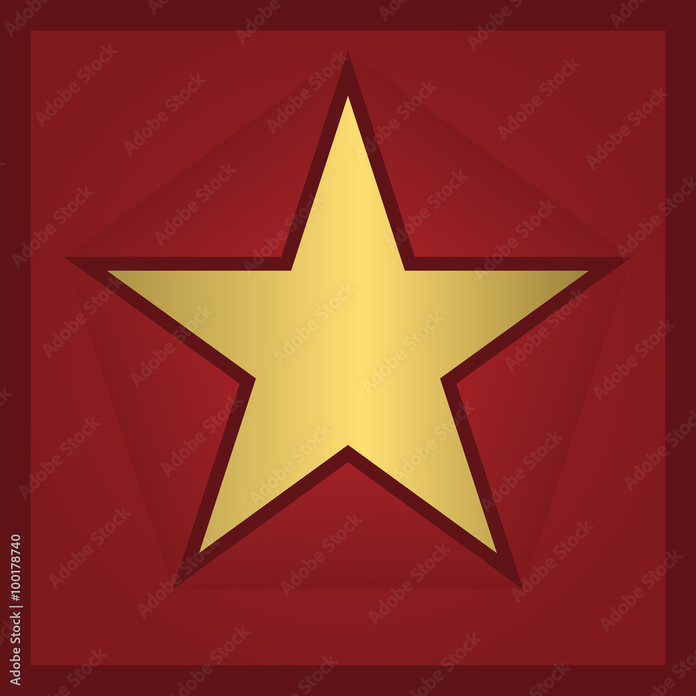 Obraz premium Golden star award