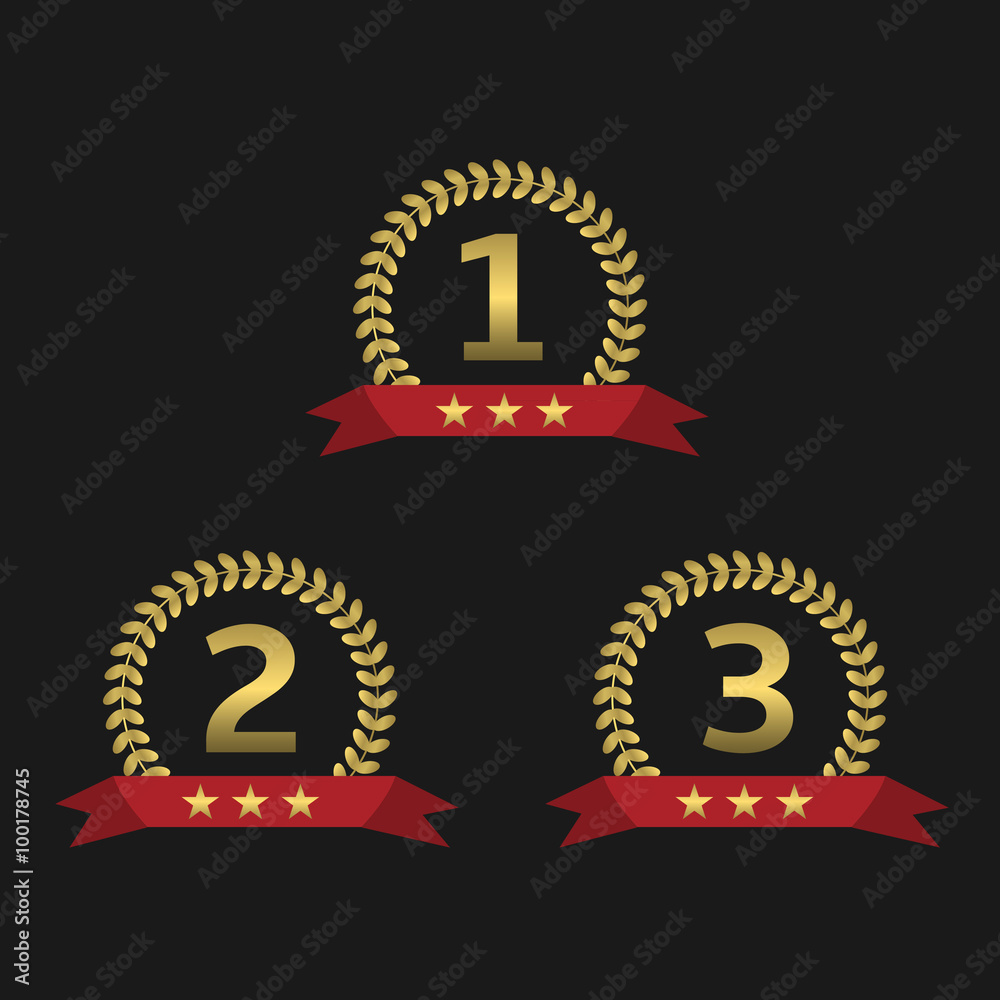 Naklejka premium Laurel wreath awards