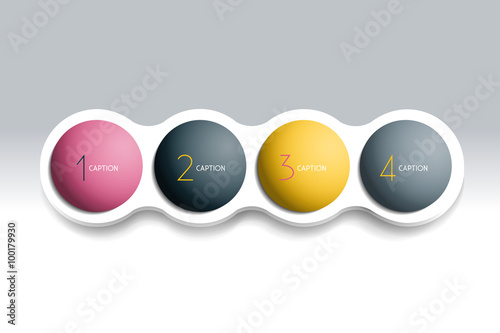 4 steps element bubble chart, scheme, diagram, template. Infographic template.