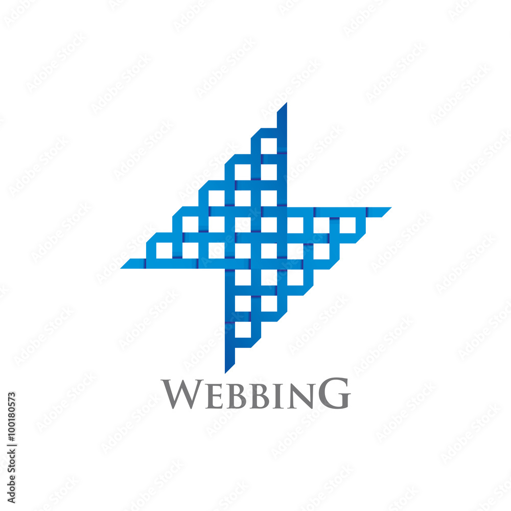 Obraz premium webbing ribbon Logo icon