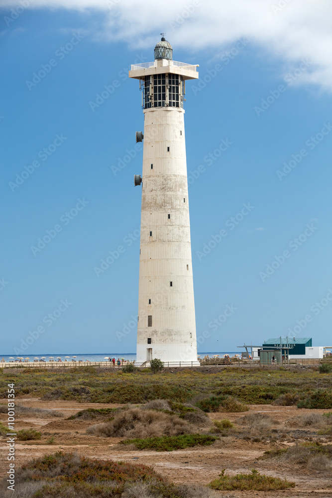 Lighthouse on Playa del Matorral, Jandia Morro Jable, Fuerteventura Spain