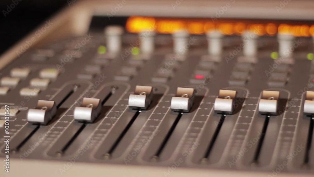 sound mixer in a professional studio sound mixer in a professional studio
