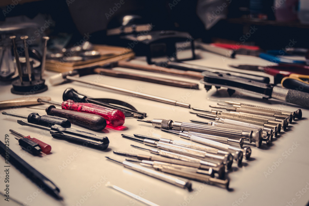 Fototapeta premium Watchmaker toolkit