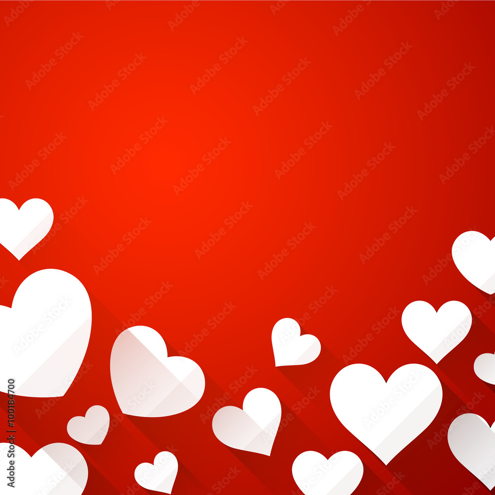 Valentine's background with white hearts.
