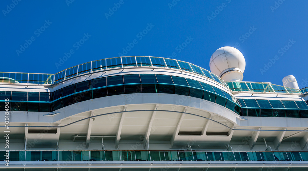 Balconies Under Round Window on Cruise Ship