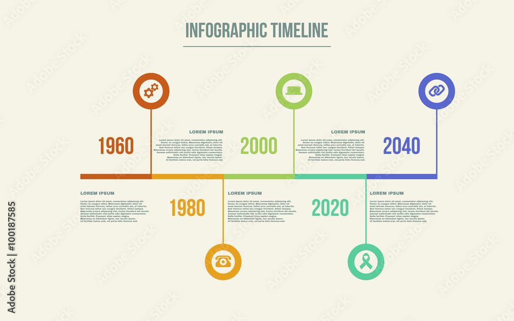 Timeline Infographic. Vector design template