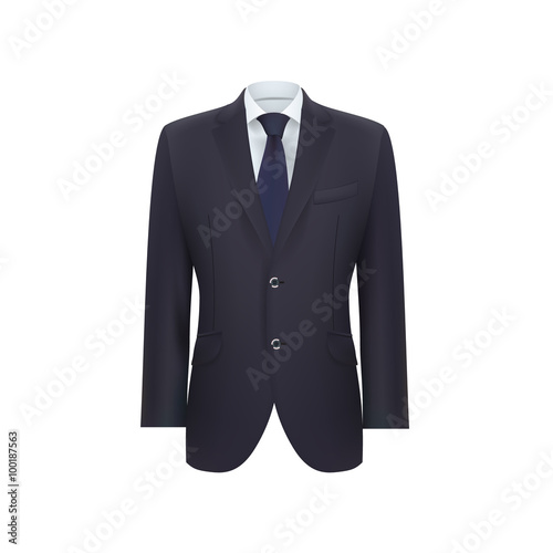 Suit isolated on white background. Vector