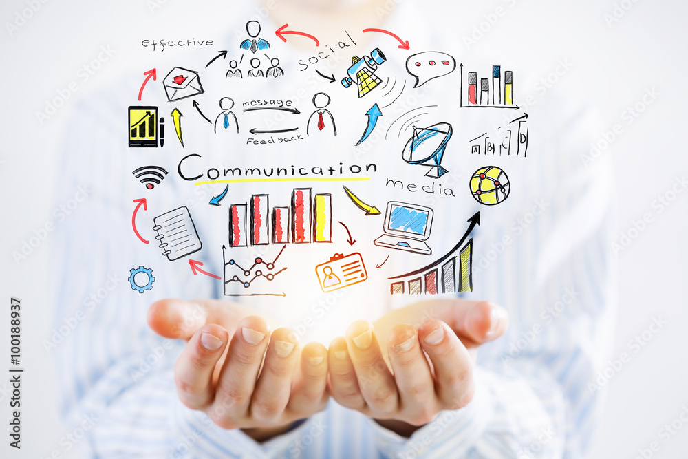 Presenting his business plan