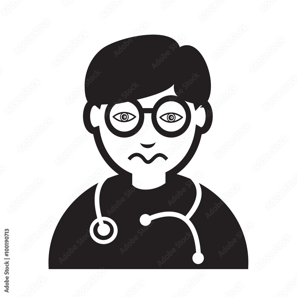 Doctor Face emotion Icon Illustration sign design Doctor Face emotion Icon Illustration sign design
