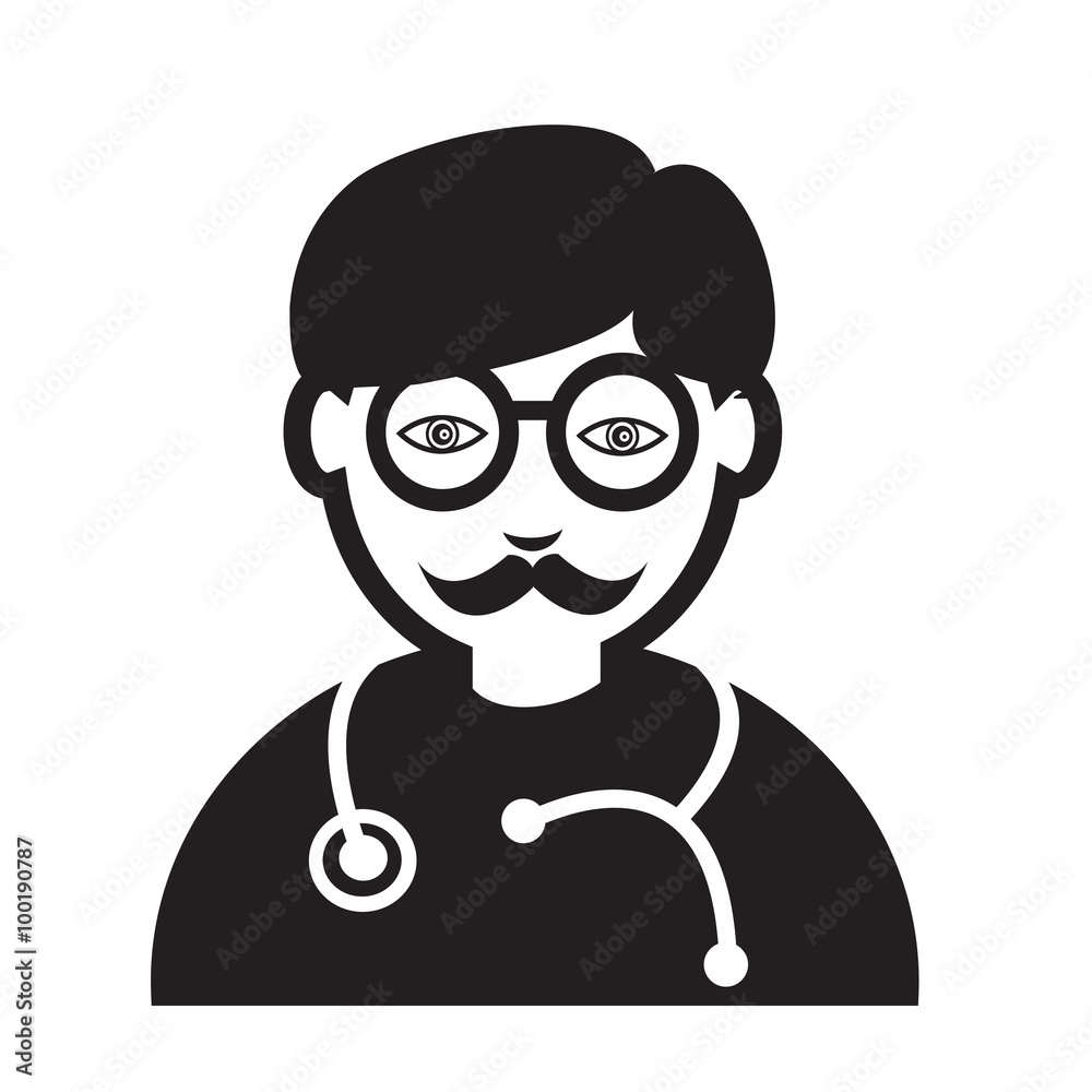 Doctor Face emotion Icon Illustration sign design Doctor Face emotion Icon Illustration sign design