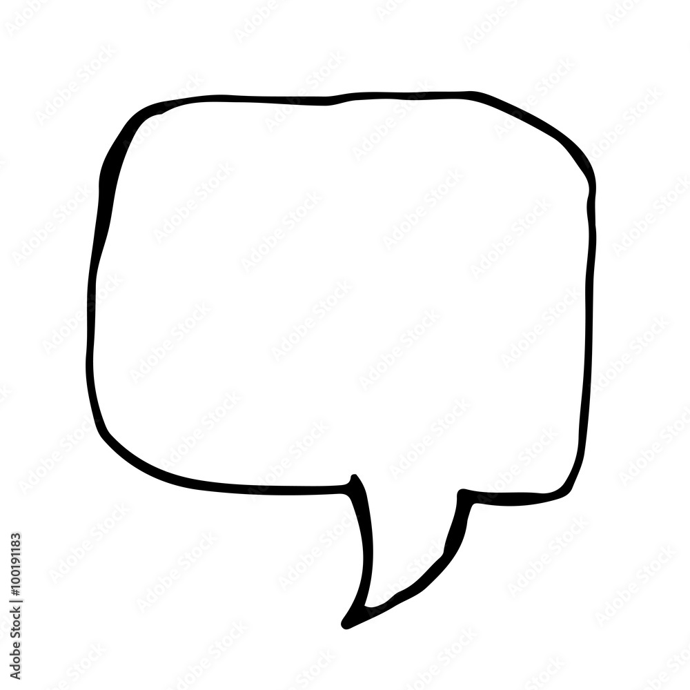 Hand drawn bubble speech Illustration symbol design Hand drawn bubble speech Illustration symbol design