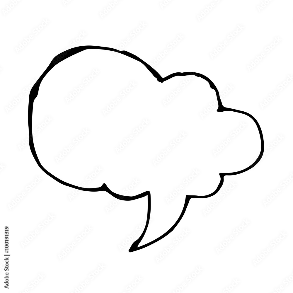 Hand drawn bubble speech Illustration symbol design Hand drawn bubble speech Illustration symbol design