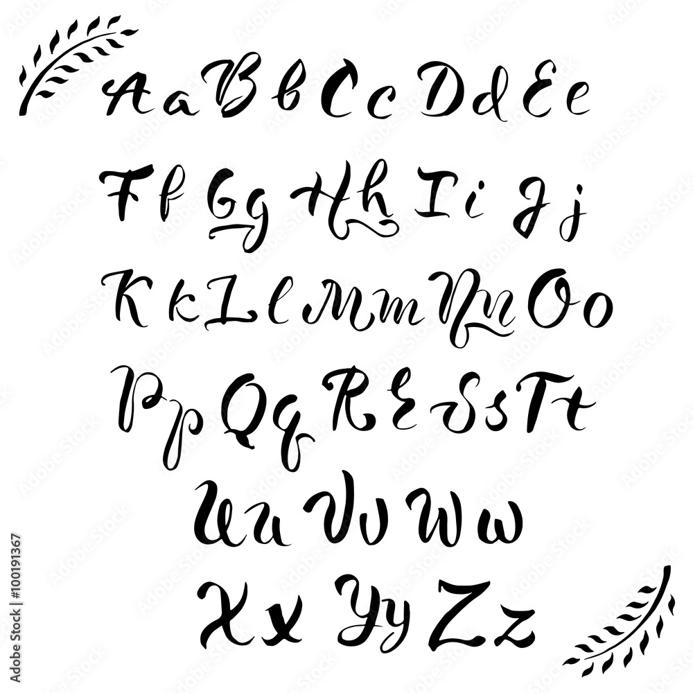 Vector hand drawn alphabet Vector hand drawn alphabet
