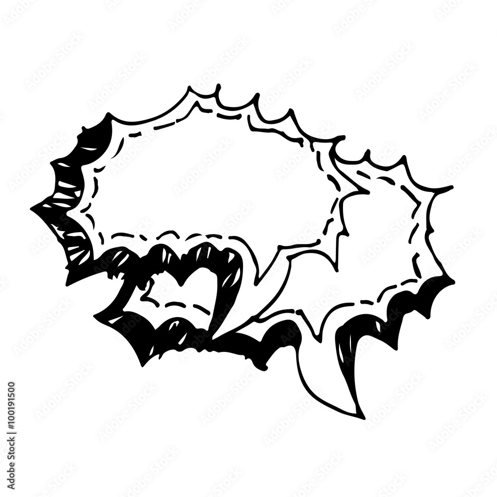 Speech bubble hand drawn Illustration symbol design Speech bubble hand drawn Illustration symbol design