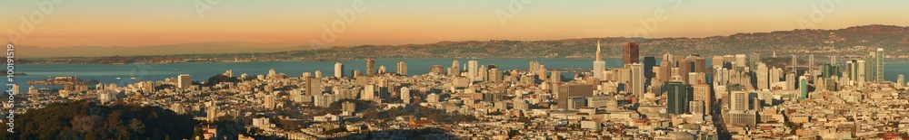 San Francisco at Sunset

-To get a huge panorama stitch #100148840  and #100149534 together.