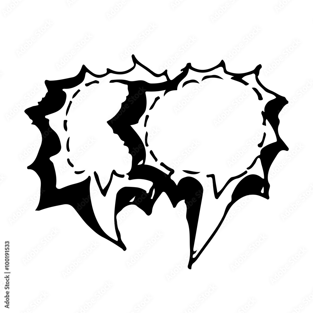 Speech bubble hand drawn Illustration symbol design Speech bubble hand drawn Illustration symbol design