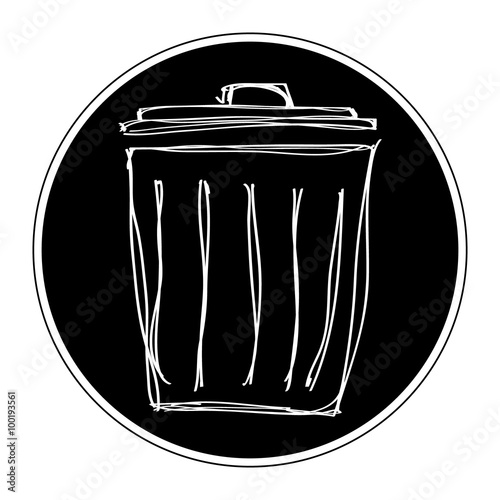 Simple doodle of a rubbish bin