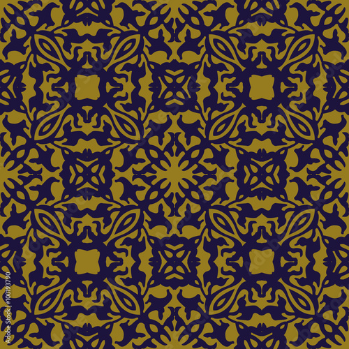 Elegant antique background image of curve geometry kaleidoscope pattern. 