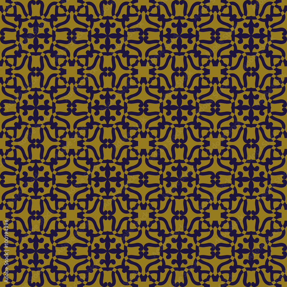 Elegant antique background image of round curve kaleidoscope line pattern.
