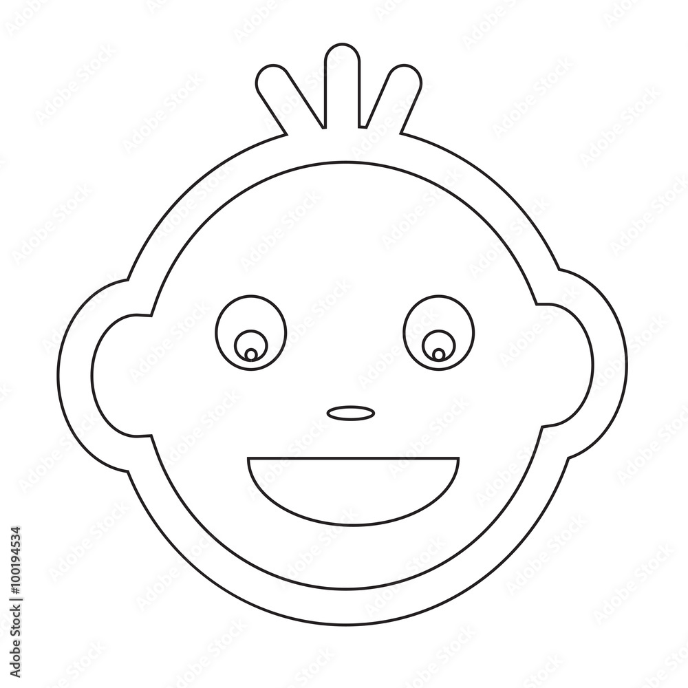 Baby Face Emotion Icon Illustration symbol design Baby Face Emotion Icon Illustration symbol design