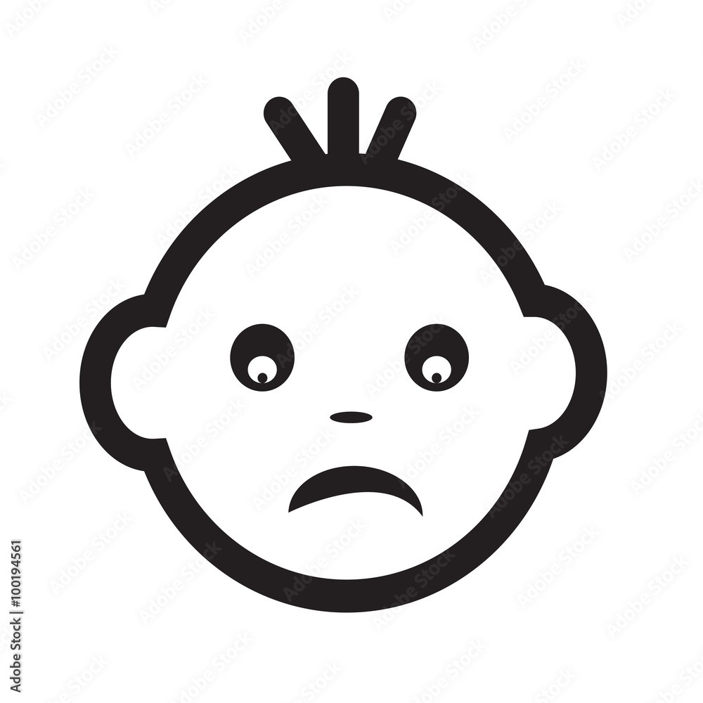 Obraz premium Baby Face Emotion Icon Illustration symbol design