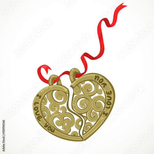 Doubles pendant I love you