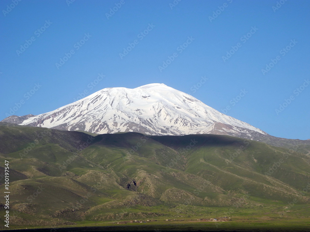 Fototapeta premium The top of Mount Ararat in summer, Turkey.