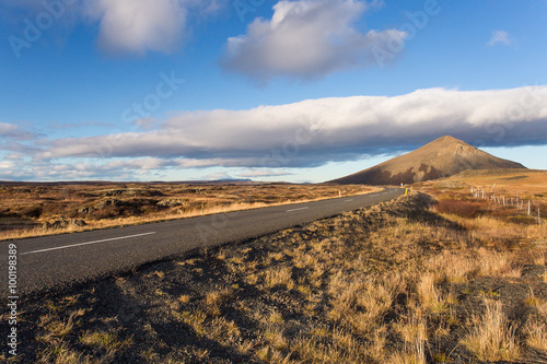 Photo autumn landscape in northern Iceland