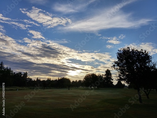 Blue sky with light clouds
