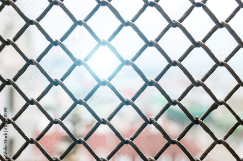 Metal lattice closeup