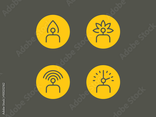 Set of Electric Candle icons in vector different functions