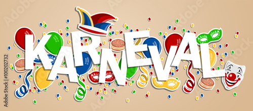 Karneval Schriftzug 