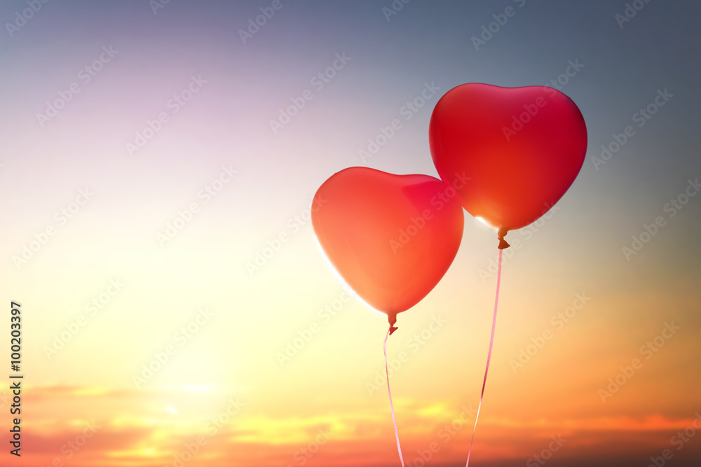 two red balloons