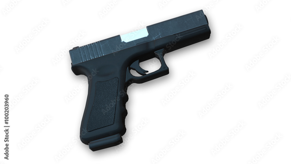 Gun, hand weapon isolated on white background Gun, hand weapon isolated on white background