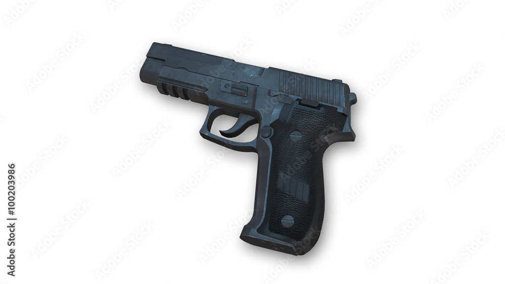 Gun, weapon isolated on white background