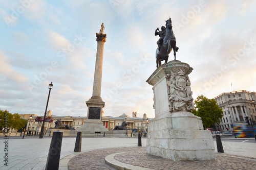 Empty Trafalgar square, early morning in London © andersphoto