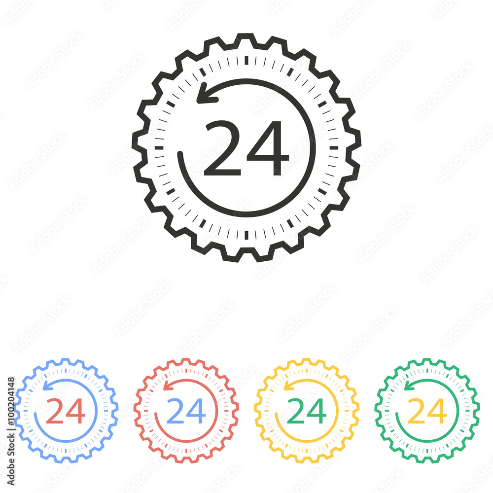 24 hour service - vector icon. 24 hour service - vector icon.
