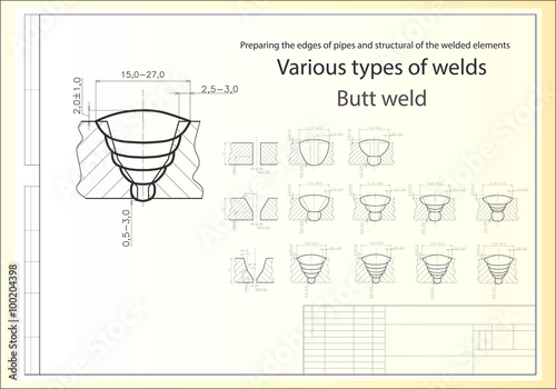 Drawing of welds(Butt welds)  / Drawing various types of welding connections