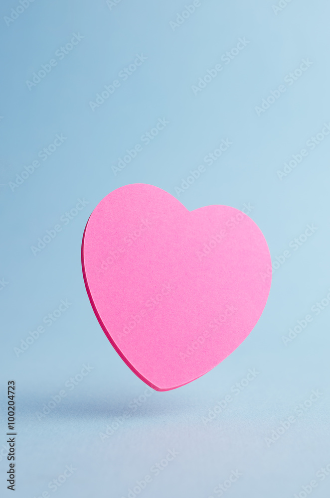 Heart shaped sticky note