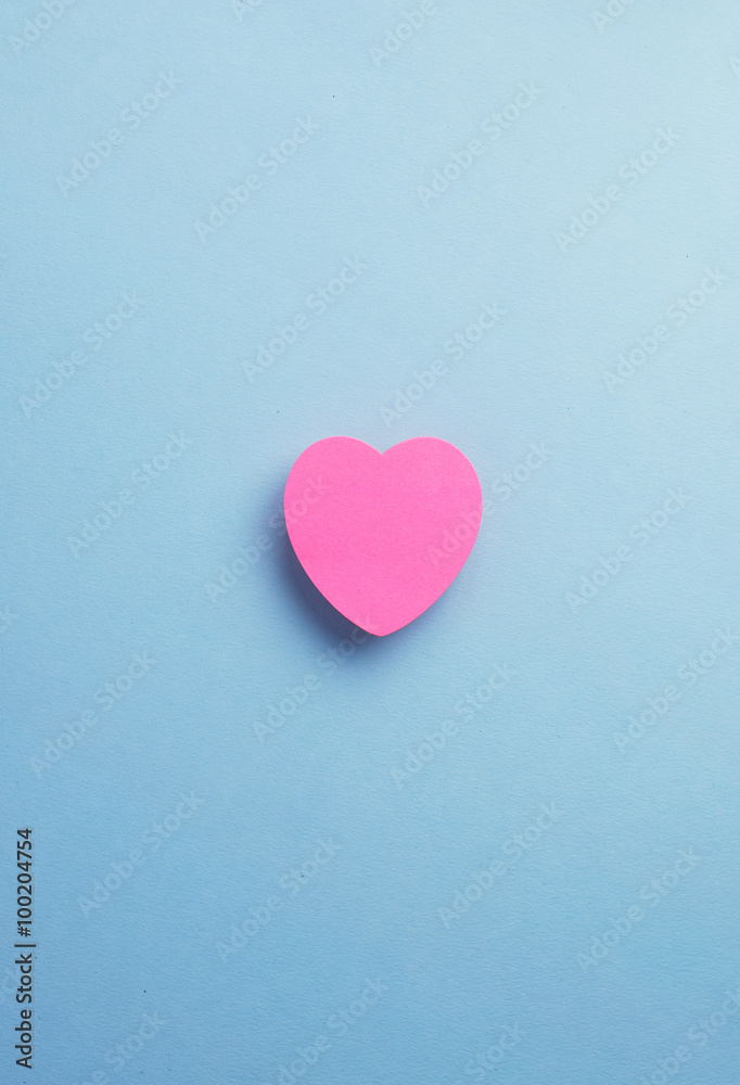 Heart shaped sticky note