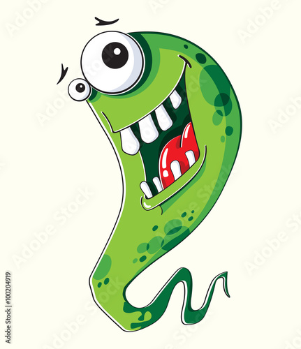 Funny green monster
