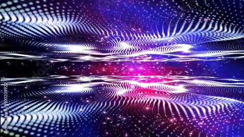 Blue particle dimension space background