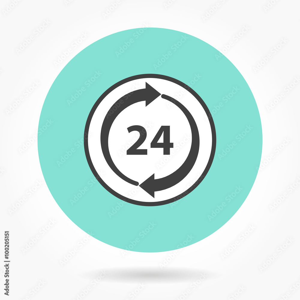 24 hour service - vector icon. 24 hour service - vector icon.