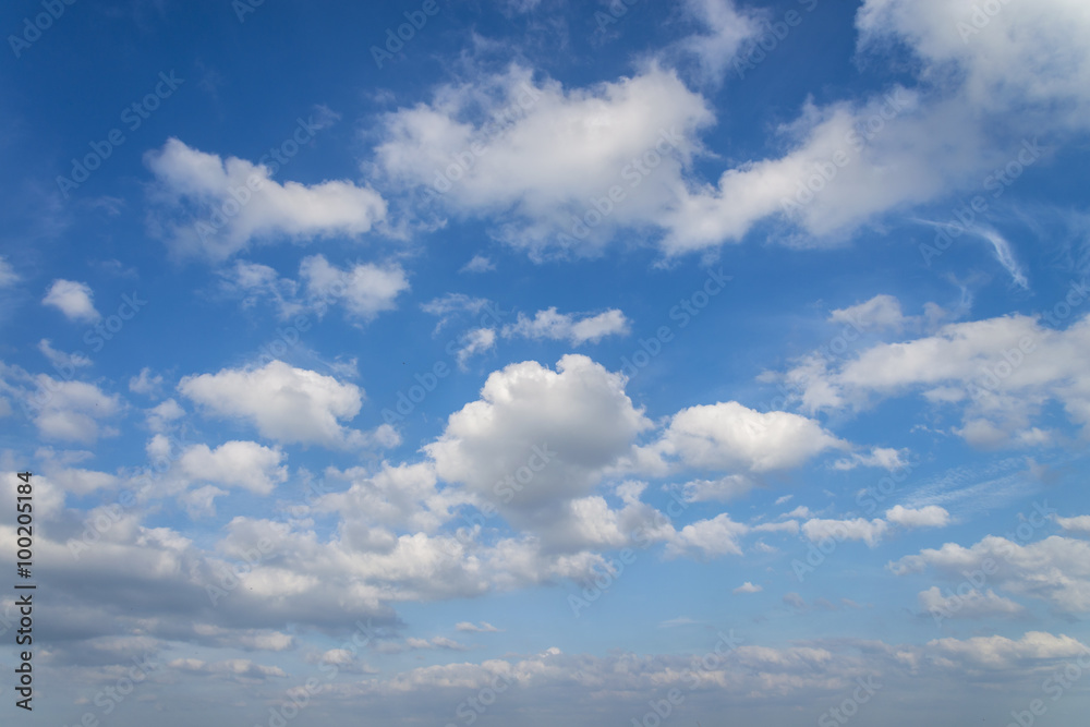 Blue sky with clouds background