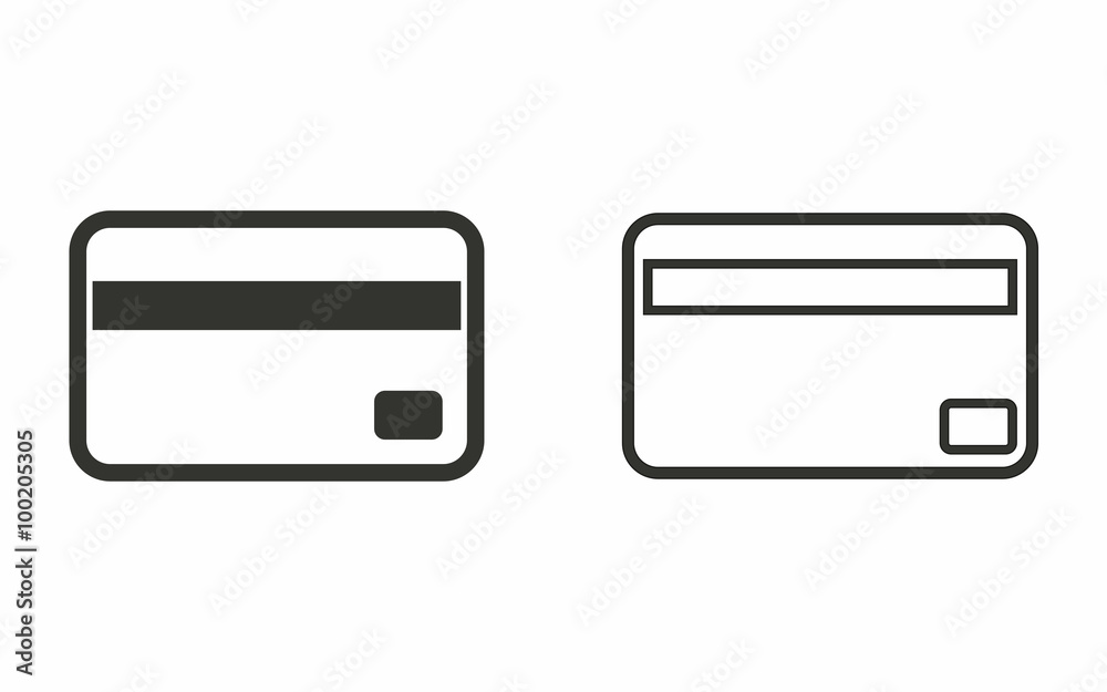 Credit card - vector icon. Credit card - vector icon.