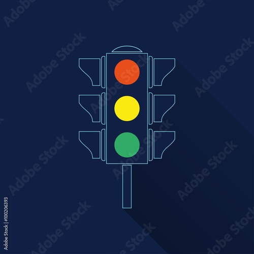 Traffic light - vector icon.