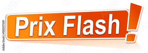 prix flash sur étiquette orange